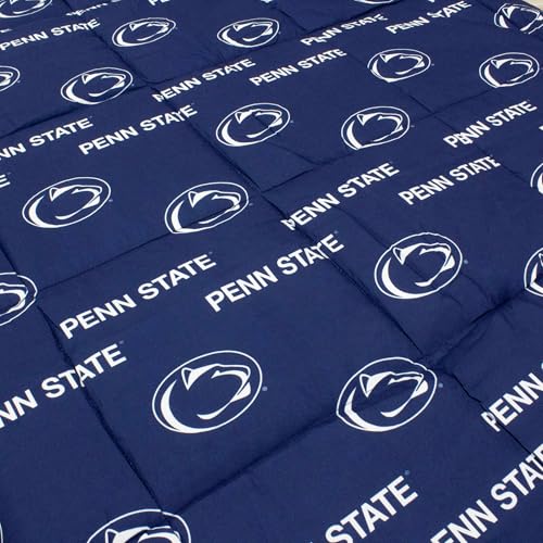 Image of College Covers Everything Comfy Penn State Nittany Lions Reversible Big Logo Soft and Colorful Comforter, Twin