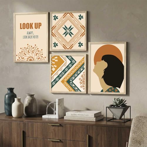 Image of kotart Wall Decor Paintings for Wall Decoration with Frame - Modern Art Framed Painting for Living Room - Big Size Wall Painting /Hanging Set of 4 (Art 8, Big (13x17 or 13x13 inch))
