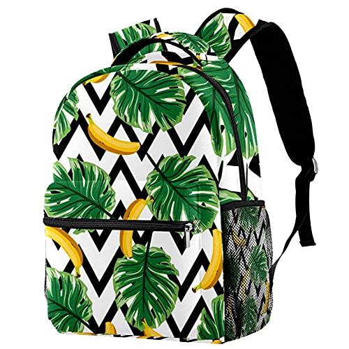 Sac à dos décontracté à motif tropical de grande capacité pour soulager vos épaules