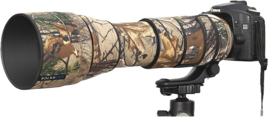 Rolanpro Rainproof Lens Cover for Tamron SP 150-600mm F/5-6.3 Di VC USD G2 (A022) Rain Cover-Durable and Versatile Lens Protection Sleeve Case #9 Grass Camo Waterproof