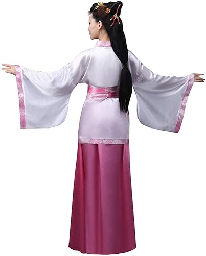 Miniatura 2 de Cosplay Life Vestidos chinos tradicionales Hanfu para mujer Rojo, rosa, azul y morado Vestido completo