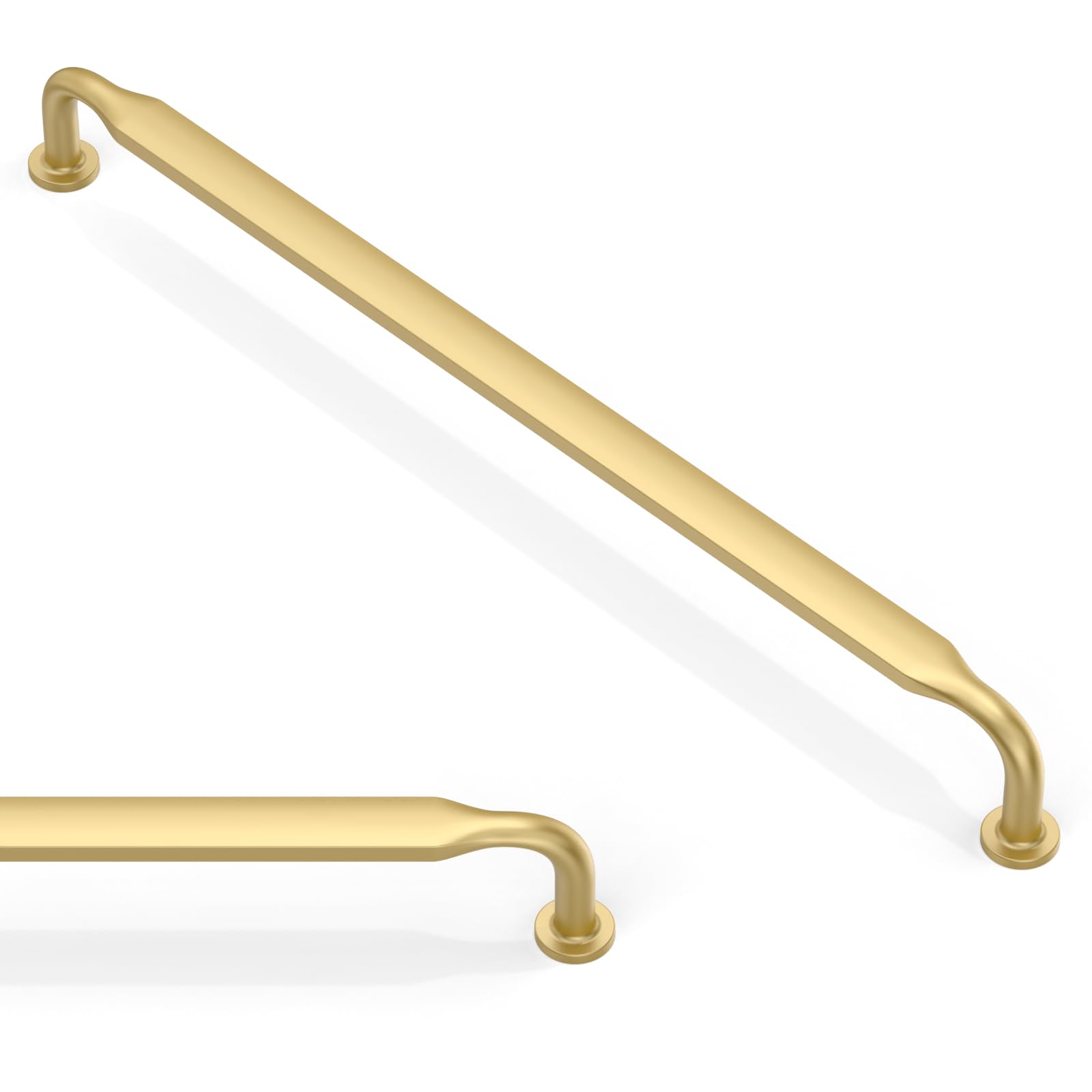 Asimerdeco 10 Pack Brushed Gold Cabinet Pulls 10 Inch(256mm) Kitchen Cupboard Handles Solid Zinc Alloy Cabinet Hardware Drawer Pulls