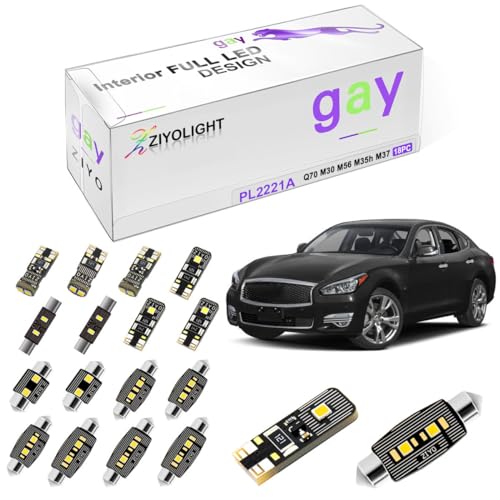 Kit de luces LED interiores para Infiniti Q70 2011-2019 miniatura 1