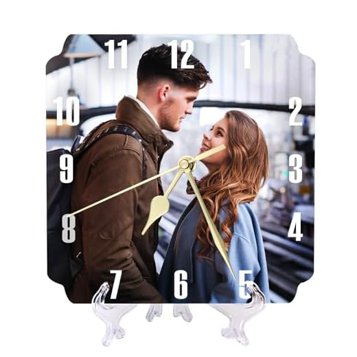 Custom Wall Clock, Photo Wall Clocks for Living Room Decor with Photo,Customized Gift for Birthday Wedding Valentine's Day Fits Living Room Kitchen Bathroom