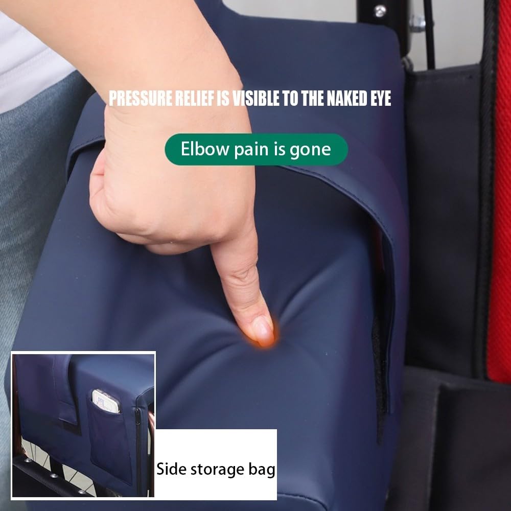Genérico Almohadillas para Reposabrazos De Silla De Ruedas, Cojines De Cuero Sintético para Reposabrazos, Almohadillas Ergonómicas En Forma De L para Reposabrazos
