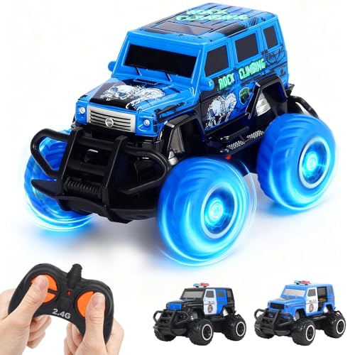 Pup Go Coche Teledirigido Niños 3 4 5 6 7 Años, Rápido RC Coche de Juguete, Coche Radiocontrol Mini Coche Teledirigido Niña, Radio Control de Coches Juegos Regalos Cumpleaños para Niños Niñas(Azul)