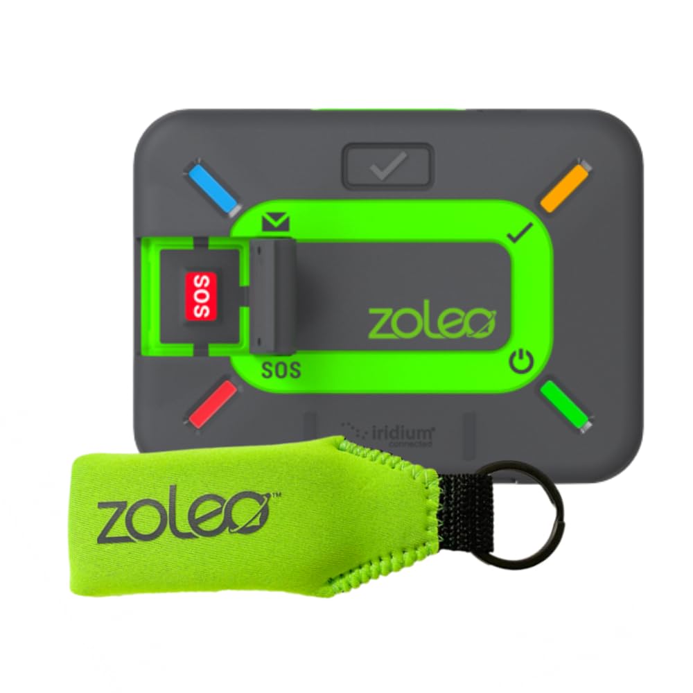 ZOLEO Zwei-Wege-Satellitenkommunikator mit Float – globale SMS-Textnachrichten & E-Mail, Notfall-SOS-Benachrichtigung, Check-in & GPS-Standort – Android iOS Smartphone Zubehör