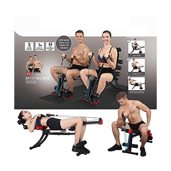 WINBOX Abdominal Exercise Machine, Multi-functional 22 in 1 Home Gym Equipment for AB Workout and Core Strength Training, Adjustable Rowing Machine for Home Gym.