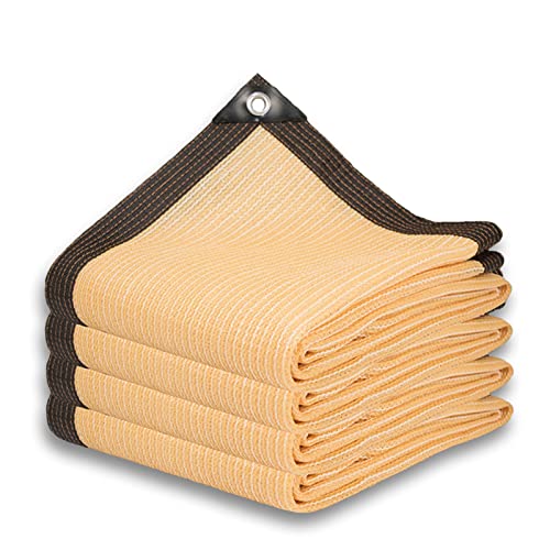 JNNBBN Voile Ombrage Rectangulaire Filet D'ombrage pour Serre Tissu Respirant Shade Cloth, pour Parking, Solarium, Villa (Color : Beige, Size : 1 x 2 m) Cover