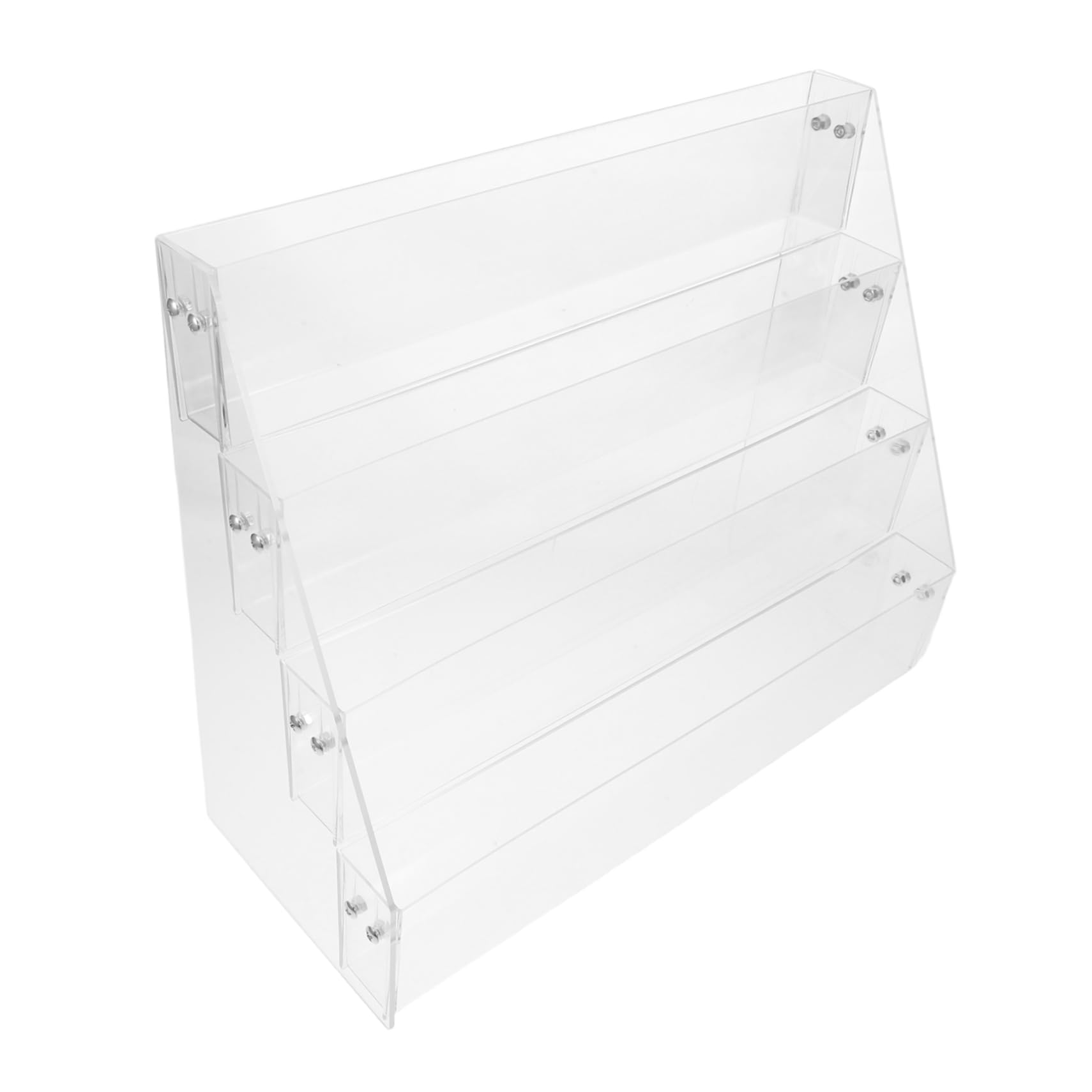 HEALLILY Espositore per carte collezionabili: espositore da tavolo in plastica trasparente a 4 livelli per carte da baseball, basket, calcio, sport, spille