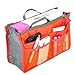World Pride Nylon Handbag Insert Comestic Gadget Purse Organizer (Orange)