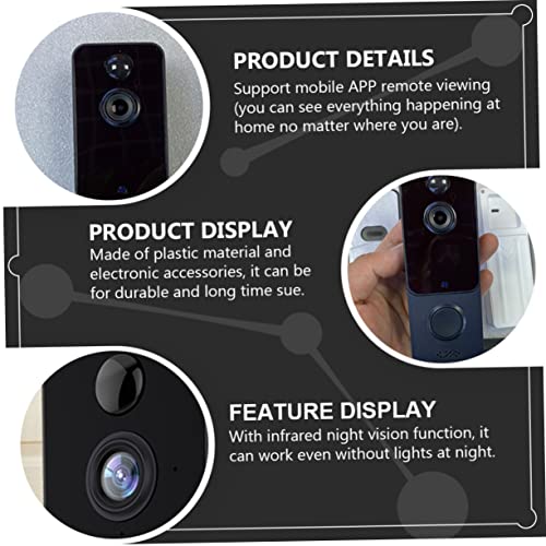 UKCOCO 1Pc Campainha De Vídeo Inteligente Campainha Campainha Inteligente Visão Noturna Campainha Vi