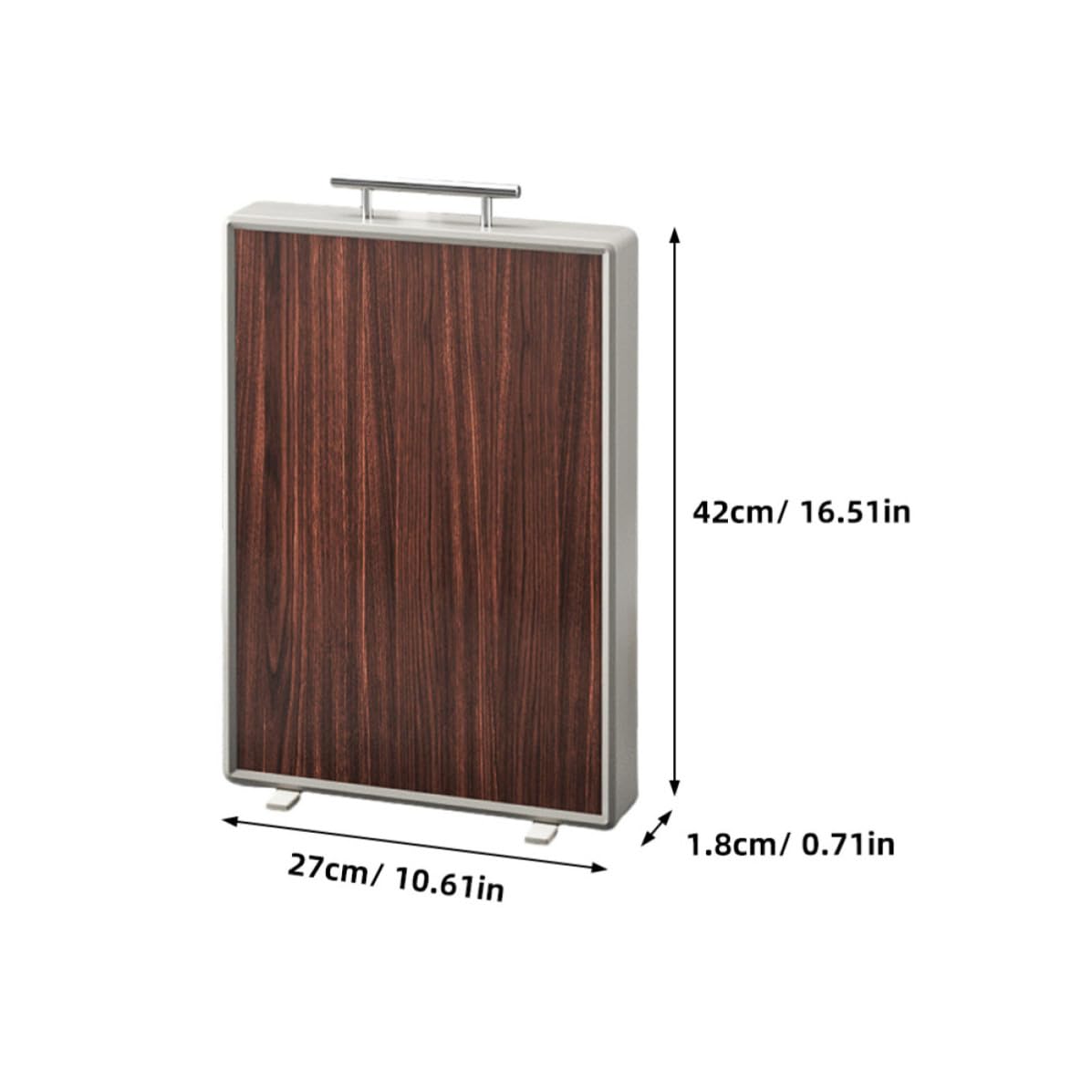 Tabla de Cortar de Madera Portátil Pequeña Rectangular