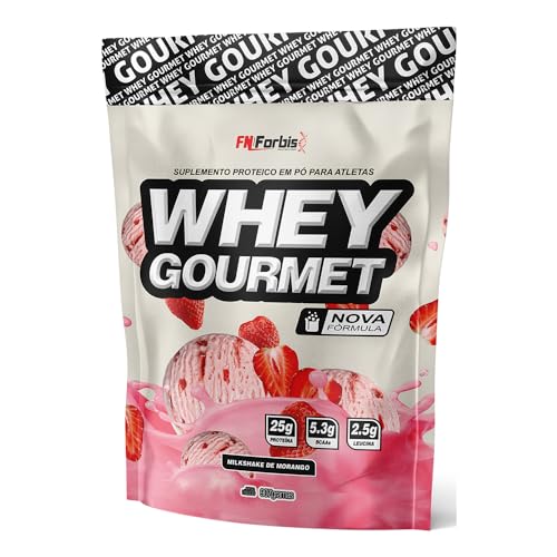 Kit 2X Whey Protein Gourmet 907g Refil - FN Forbis Nutrition (Único, Milkshake de Morango)