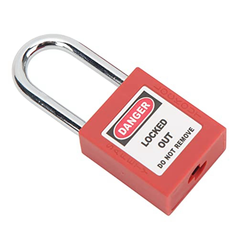 Set di lucchetti con chiusura a 6 fori, design di sicurezza a prova di manomissione, per apparecchiature industriali (grillo da 25 mm)