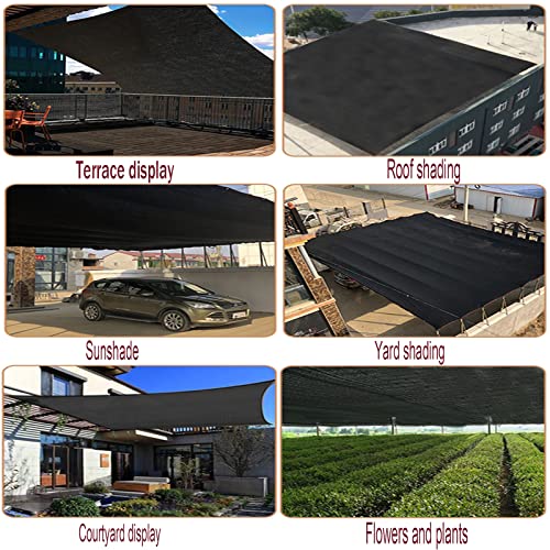 Shade Netting，97% Sunblock Shade Cloth Black Uv Resistant Fabric Mesh Tarp For Greenhouse Plant Shade Net Taped Edge With Grommets Included(Size:4X10M,Color:black) #TOP4