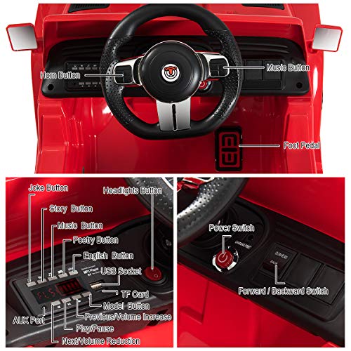 image for Costzon Kids Ride On Car, Battery Powered Electric Vehicle w/ 2.4G Par