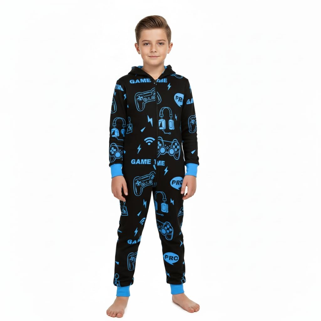 A2Z 4 Kids Cotone Tutina per Bambini Tutina Pigiama Lounge Indossare Gioco Volta Stampare Tutina da Notte Comodo Bambini I Regali per Ragazze Ragazzi età 2-13
