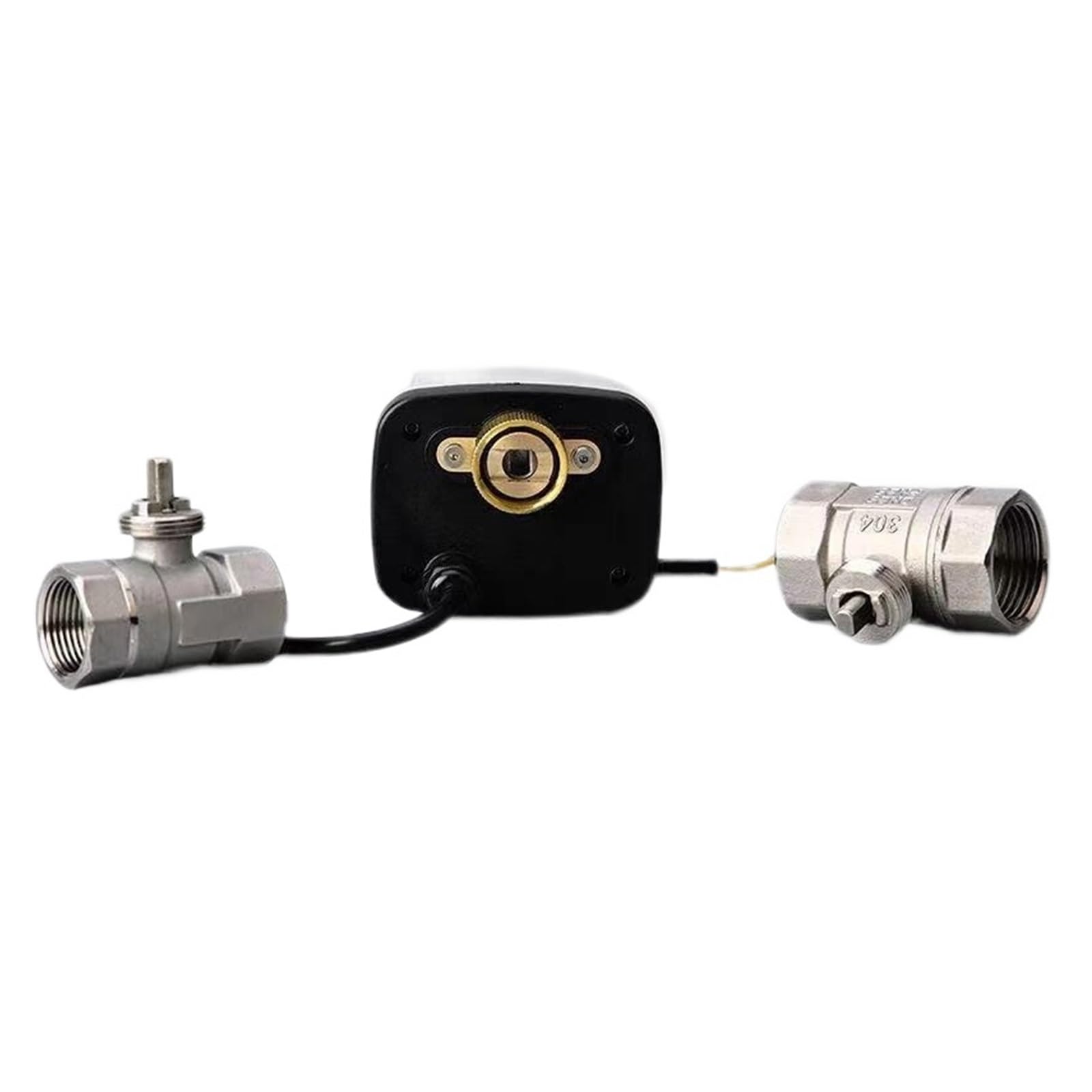 Ball valve, Elektryczny Zawór Kulowy 1/2" 3/4" 1" 1-1/4" Normalnie Zamknięty Stal Nierdzewna 304 IP65 Wodoodporny Zawór Kulowy Z Napędem,for Gas, Oil, Liquid, Water(DN32,NORMALLY OPEN_12_CR04)