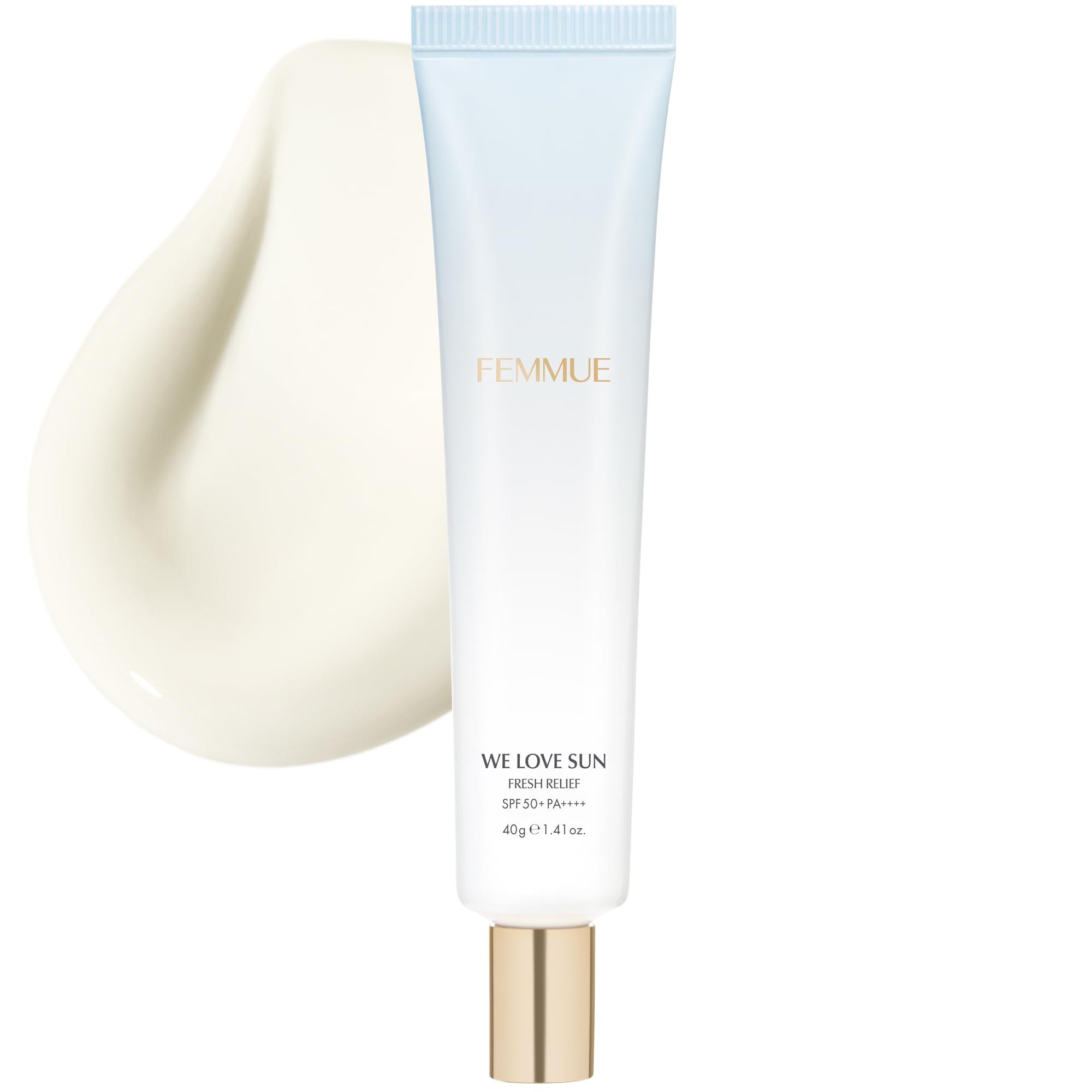 FEMMUE WEE LOVE SUN FRESH RELIEF UV CREAM SPF50+ PA+++ 1.4 oz (40 g) (About 1.5 Month Supply) (UV Like Beauty Serum) Herbal Citrus Scent, Beauty Ingredients Blend, Genuine Japan Product
