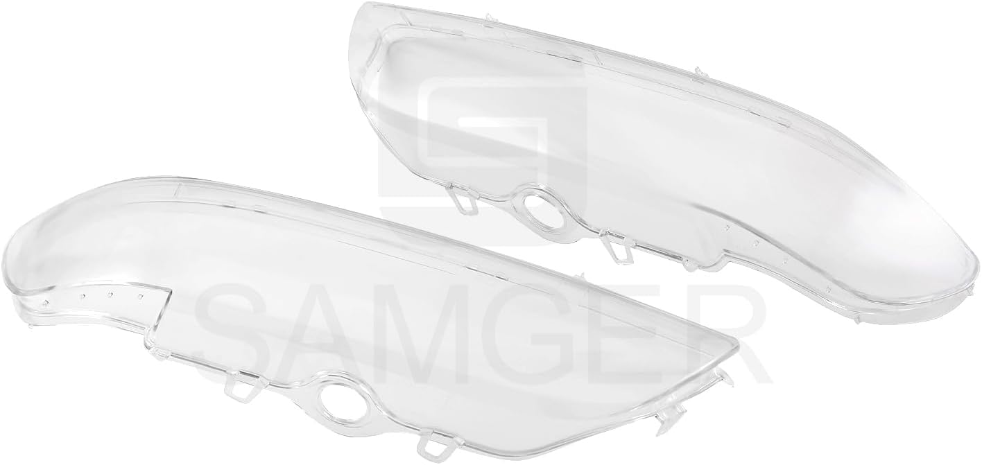 Samger 2Pcs Left Right Side Headlight Headlamp Lense Clear Lens Cover Replacement Fit for BMW E39 Facelift 525i 528i 4Door 1996-2003