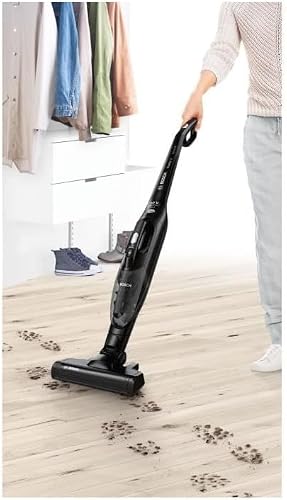 Bosch Electroménager Série 2, BBHF220, aspirateur Balai 2en1 Ready, aspirateur sans Fil Rechargeable, autonomie de 40 Min, 20V, pour différents Types de Sol, Noir - 2