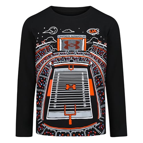 Image of Under Armour Boys' Long Sleeve Logo Graphic T-Shirt, Lightweight & Breathable, Relaxed Fit
