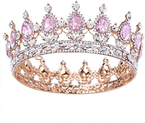 Corona Tiara Donna Con Strass - Gioiello Per Capelli Da Regina, Per Matrimoni, Feste E Compleanni - Foto 8