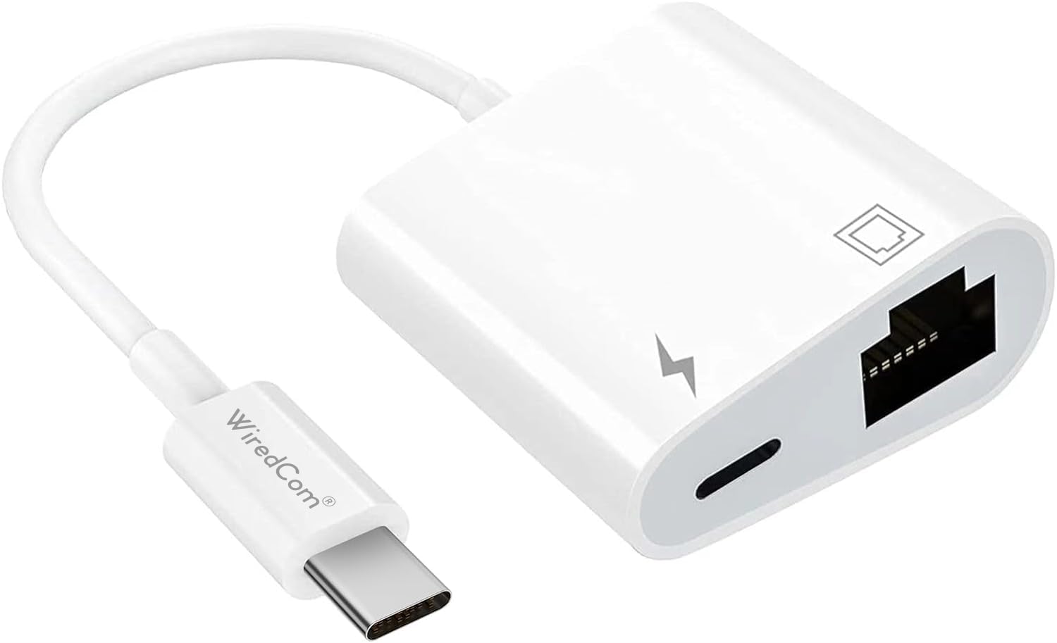 WiredCom USB C to Ethernet Adapter with Charging, C to RJ45 Ethernet Adapter, Portable USB-C Ethernet LAN Network Adapter Compatible for iPhone 15 Pro/Max/Plus MacBook Pro Air, Samsung, iPad and More (B0D4VKJWR9) Amazon Price History, Amazon Price Tracker