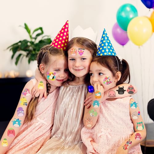 Kwaii Animal Temporary Tattoos Themed Birthday Party Supplies Favors Decorations - 51PCS Funny Cute Animals Tattoo Stickers Party Games For Children Kids Boys Girls School Gifts Rewards Home Activity
