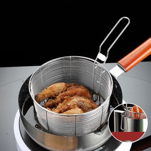 Stainless Steel Long Handle Hook Wire Mesh Fry Basket Strainer for cooking - image 3