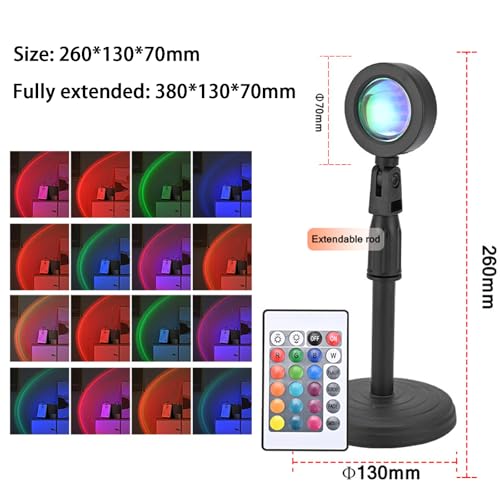 PMOPDSNNE 16-Color Sunset Projector with 180° Rotating Head — view 3