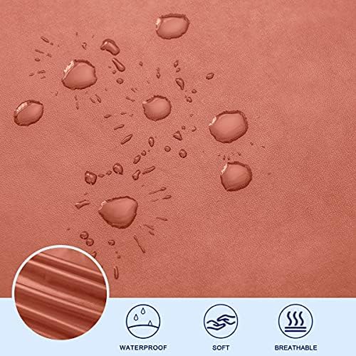 SU SUBRTEX Leather Couch Cushion Covers Waterproof Seat Covers Chair Loveseat Sofa Protector Leather Slipcovers for Settee Seater(1 seater, Orange)