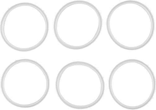 Silicone Lid Seal Gasket Replacement Rings for Gatorade GX Hydration Bottles, White Matte, 6 Pack