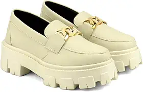 Mocassim Feminino Tratorado GuGi Com Metal Oxford Plataforma Blogueira Leve 403-GG