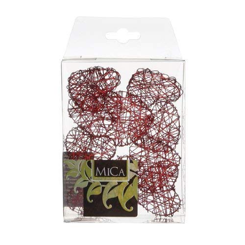 E+N Deko Twine Mica Red Heart, Pack of 10/Box