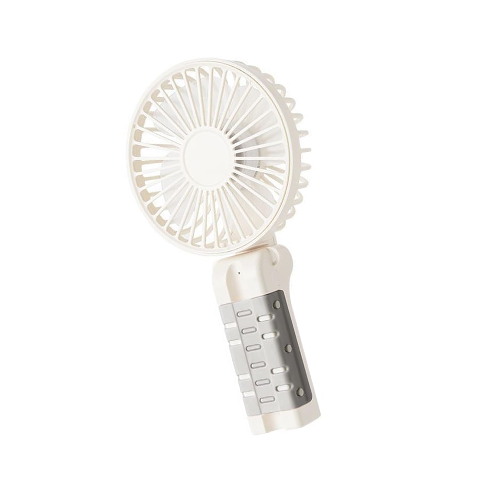 Uqezagpa White Usb Rechargeable Handheld Fan Folding Compact Personally Cooling Fan 3 Adjustable Speed Can Be Attached To Umbrellas Portable Handheld