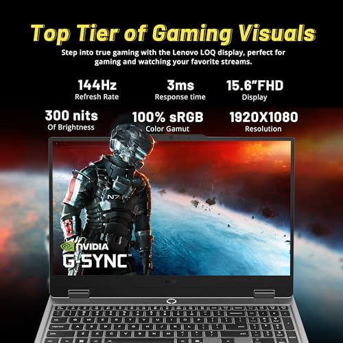 Image of Lenovo LOQ 15.6 inch FHD 144Hz Gaming Laptop, AMD Ryzen 7 250, GeForce RTX 5050 8GB GDDR7, 64GB DDR5, 3TB Storage (2TB SSD+1TB Docking Station Set), Backlit Keyboard, 5MP Camera, Wi-Fi 6, Win 11, Gray