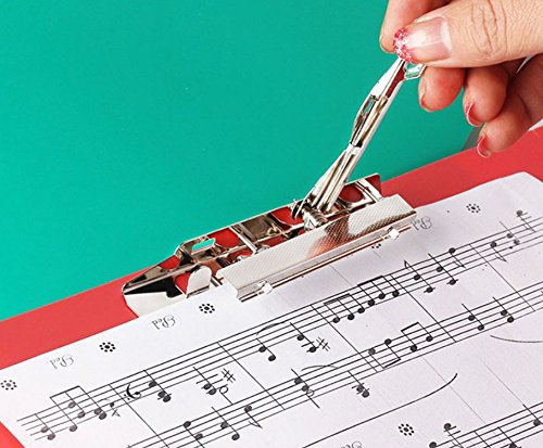 Double Strong Clips File Folder Report Cover, Punchless Binder, Office Project Folder, Commercial Or School Documents File Folder, For Letter Size Or A4 Size, 100 Sheet Capacity, Black,2 Pack #TOP4