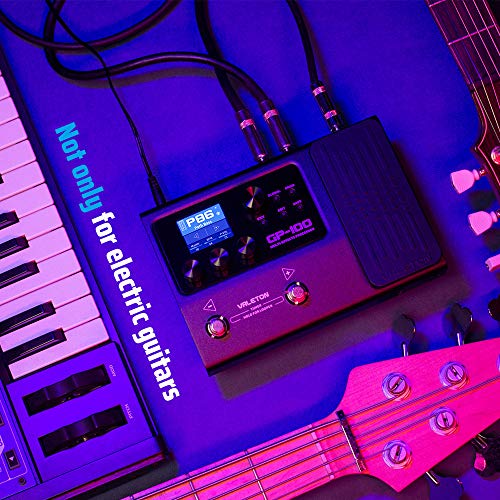 Valeton GP-100 Multi-Effects Processor Guitar Bass Multi Effects Pedal with 140 Built-in Effects 100 Drum Rhythms Amp Modeling IR Cabinets Simulation Looper OTG USB Audio Interface Expression Pedal