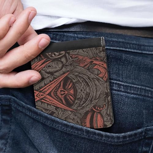 asbwuo Portefeuille en polyuréthane pour Homme, Porte-Cartes personnalisé, imprimé Humoristique avec Images d'horreur, pour Le Travail, Les Voyages et Le Quotidien. – vue 5