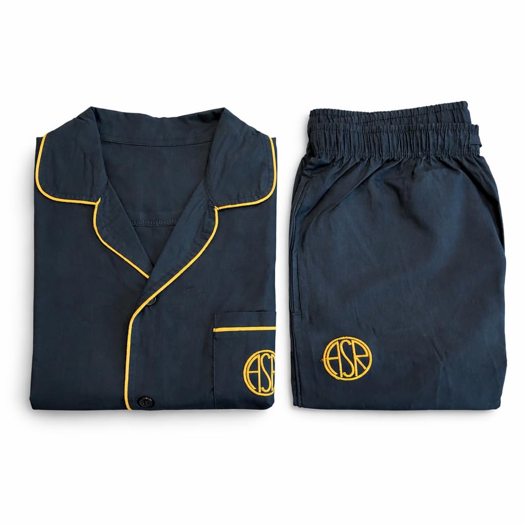 AS Roma AS Roma Unisex Adult Pyjama Set Logo Jacket & Trousers (Pack of 2), blue, XL