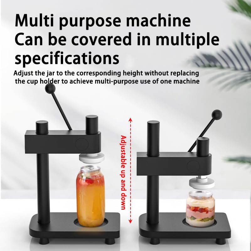 Máquina de sellado comercial de aleación de aluminio, selladora de latas manual para tarros y botellas, herramienta de sellado versátil para varios contenedores