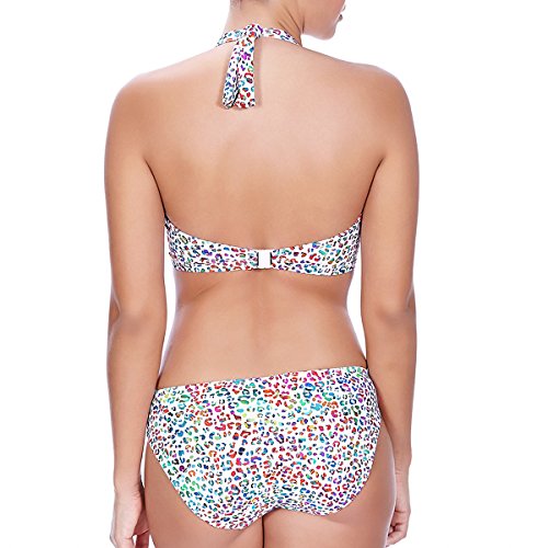 Freya Womens Party Animal Underwire Banded Halter Bikini Top, 28DD, Multi - Image 3