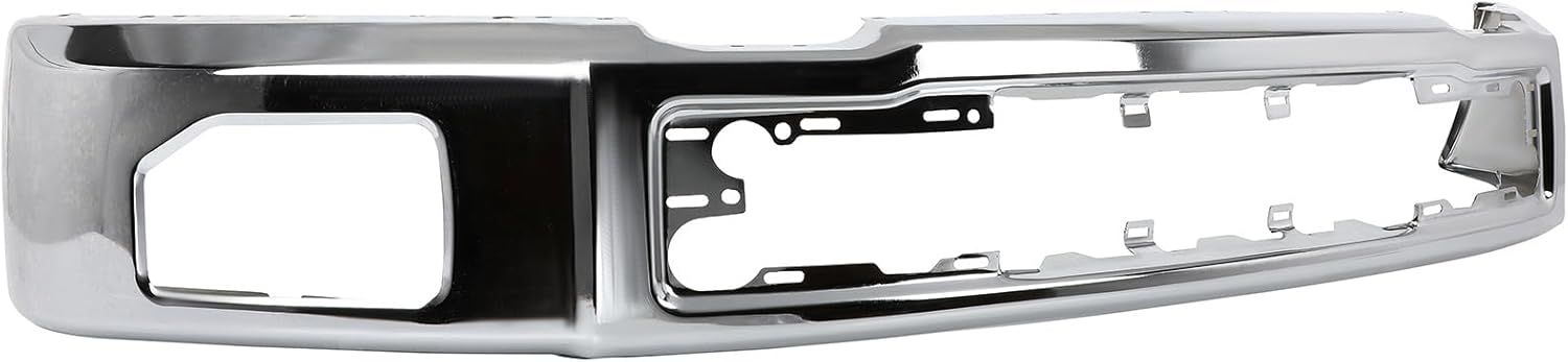 SCITOO Front Bumper Face Bar fit for 2015-2017 for Ford F-150 Chrome Steel Bumper Comes without Parking Sensor HolesWith Fog Light Holes