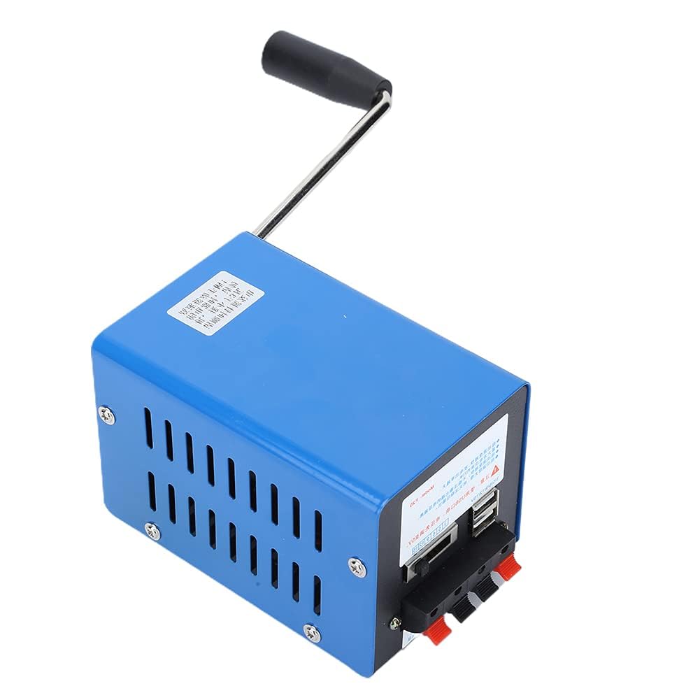Generatore Portatile Caricatore a Manovella Generatore, Generatore Multifunzione 20W Ad Alta Potenza Manuale Dinamo Generatore Caricatore a Manovella per Viaggi Campeggio Escursionismo Sopravvivenza