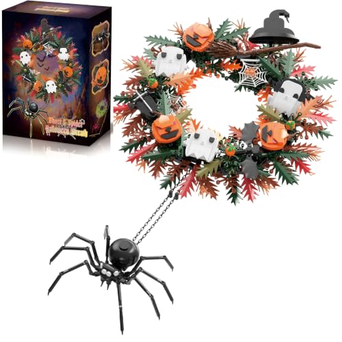 Image of Halloween Wreath Building Blocks Set, Home Wall Wreath Decor Building Toy