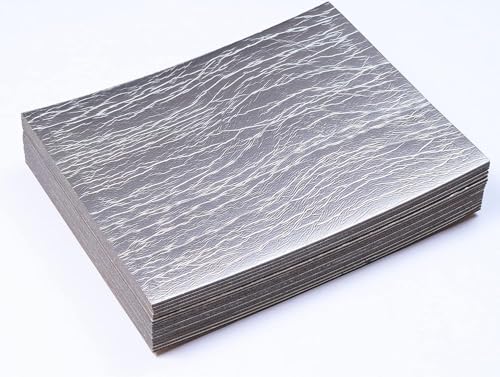 Siless Liner 157 mil (4 mm) 9 sqft Aluminum Foil Finish Car Sound Deadening & Heat Insulation Closed Cell Foam - PE Foam Sound Deadener