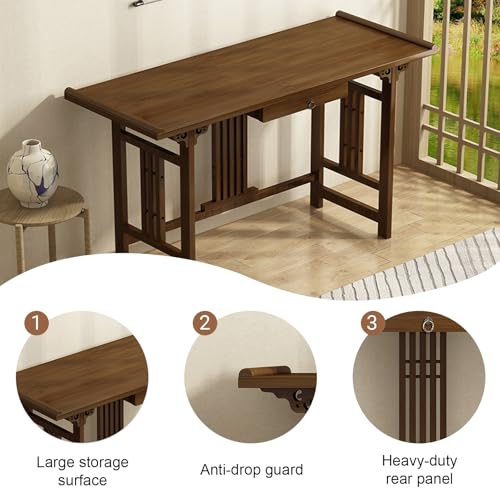 Mesa auxiliar de pasillo para transformar la decoración del recibidor estrecho 4