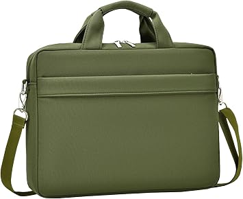 CAAORDKSO Laptop Case Sleeve 15.6 16 inch, Shockproof Protective Laptop Cover Briefcase Carrying Computer Bag Compatible with Lenovo 15.6-16 Inch Dell HP Acer LG ASUS Chromebook Notebook, Army Green